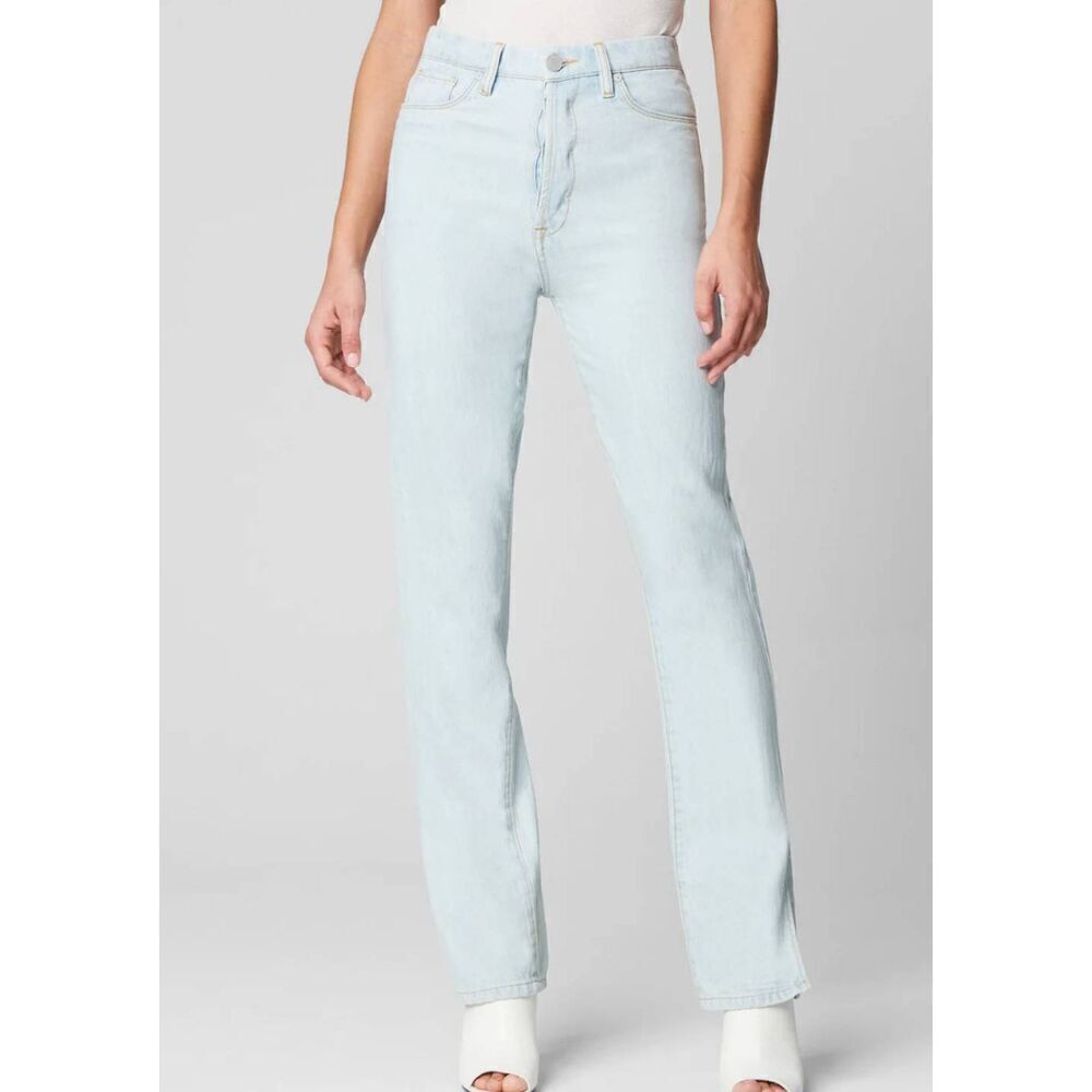 BLANKNYC The Cooper Light Wash Slim Straight Slit Jeans Sz 29 32” Classic 90s - Picture 2 of 7